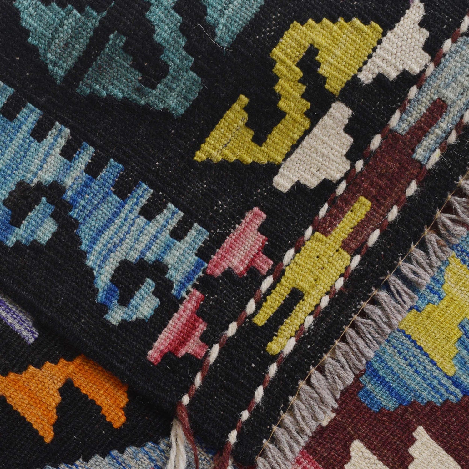 Handmade Vegetable Kelim 5' 11" x 8' 4" (ft) - No. P36424