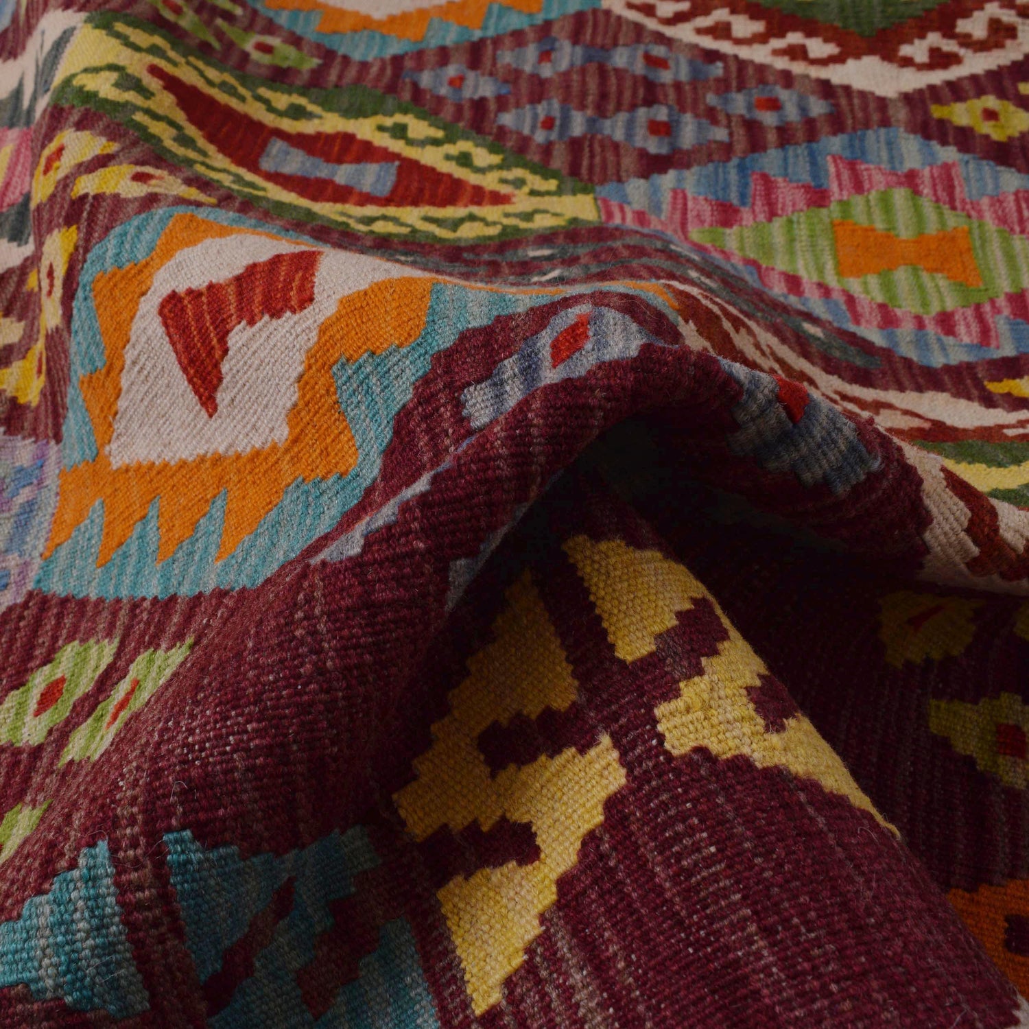 Handmade Vegetable Kilim 5' 10" x 8' 0" (ft) - No. P36425