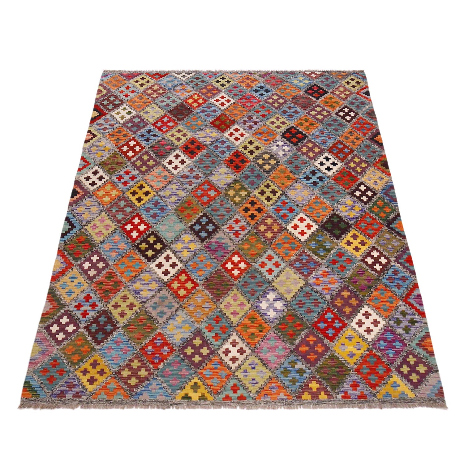 Handmade Vegetable Kelim 5' 7" x 8' 0" (ft) - No. P36426