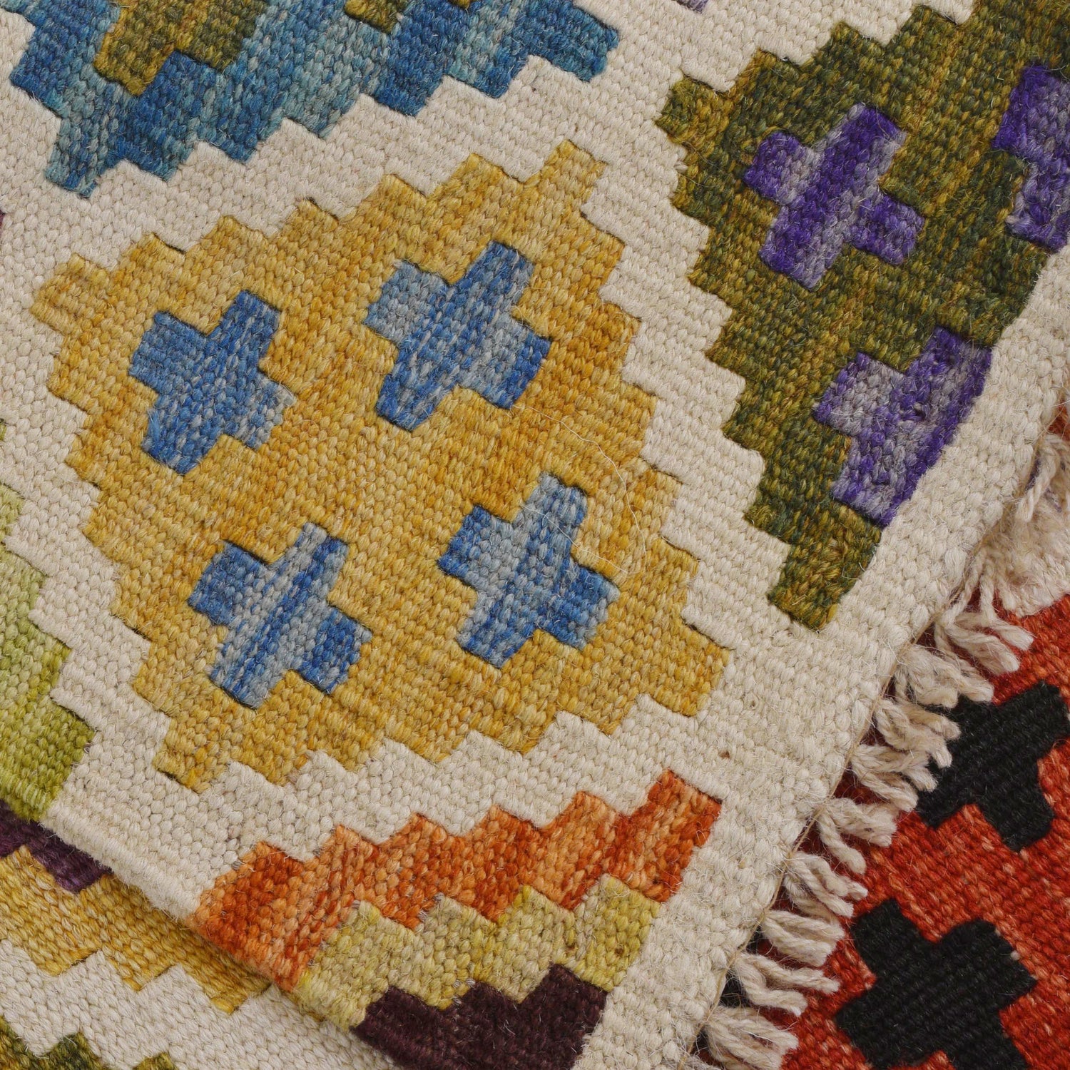 Handmade Vegetable Kelim 3' 4" x 4" 9" (ft) - No. P36427