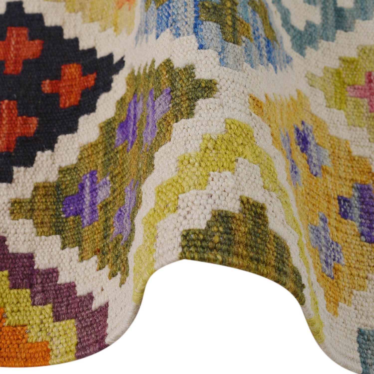 Handmade Vegetable Kelim 3' 4" x 4" 9" (ft) - No. P36427