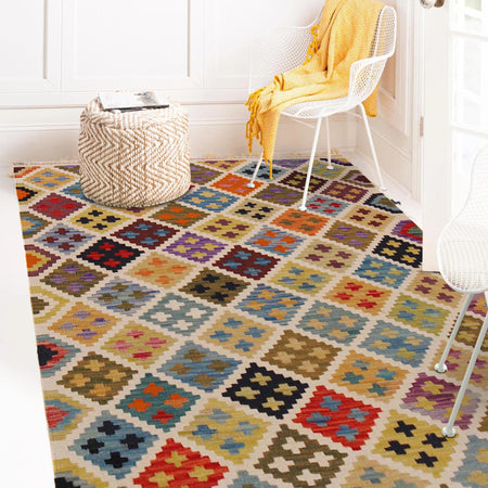 Handmade Vegetable Kelim 3' 4" x 4" 9" (ft) - No. P36427