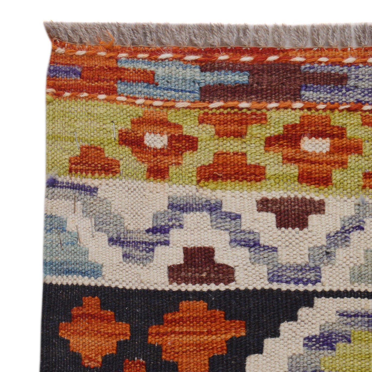 Handmade Vegetable Kilim 5' 1" x 7' 7" (ft) - No. P36432