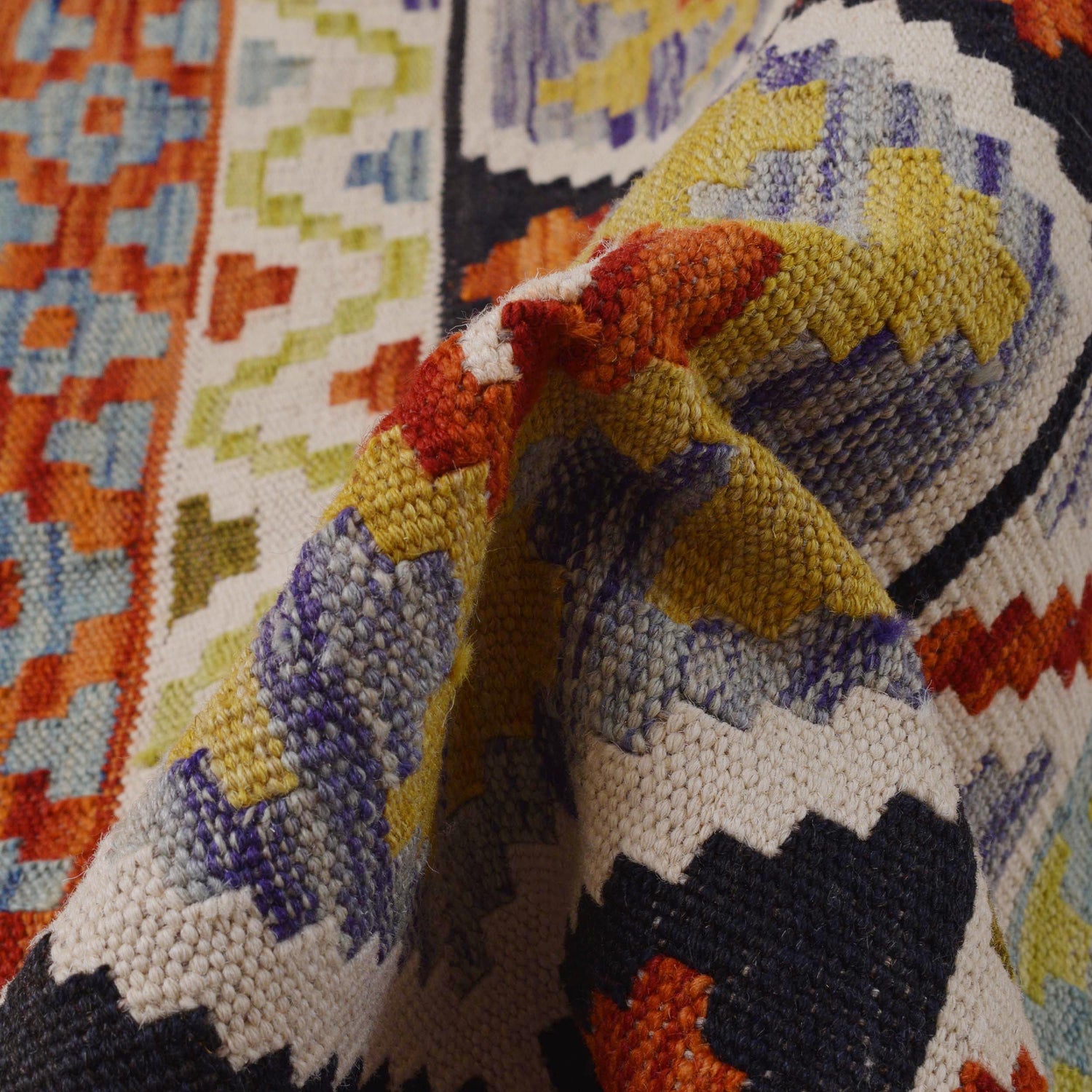 Handmade Vegetable Kilim 5' 1" x 7' 7" (ft) - No. P36432