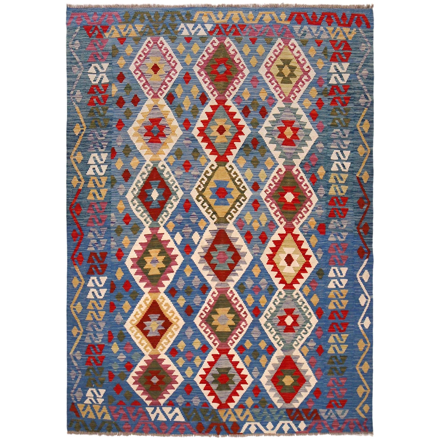 Handmade Vegetable Kilim 5' 9" x 8' 1" (ft) - No. P36434