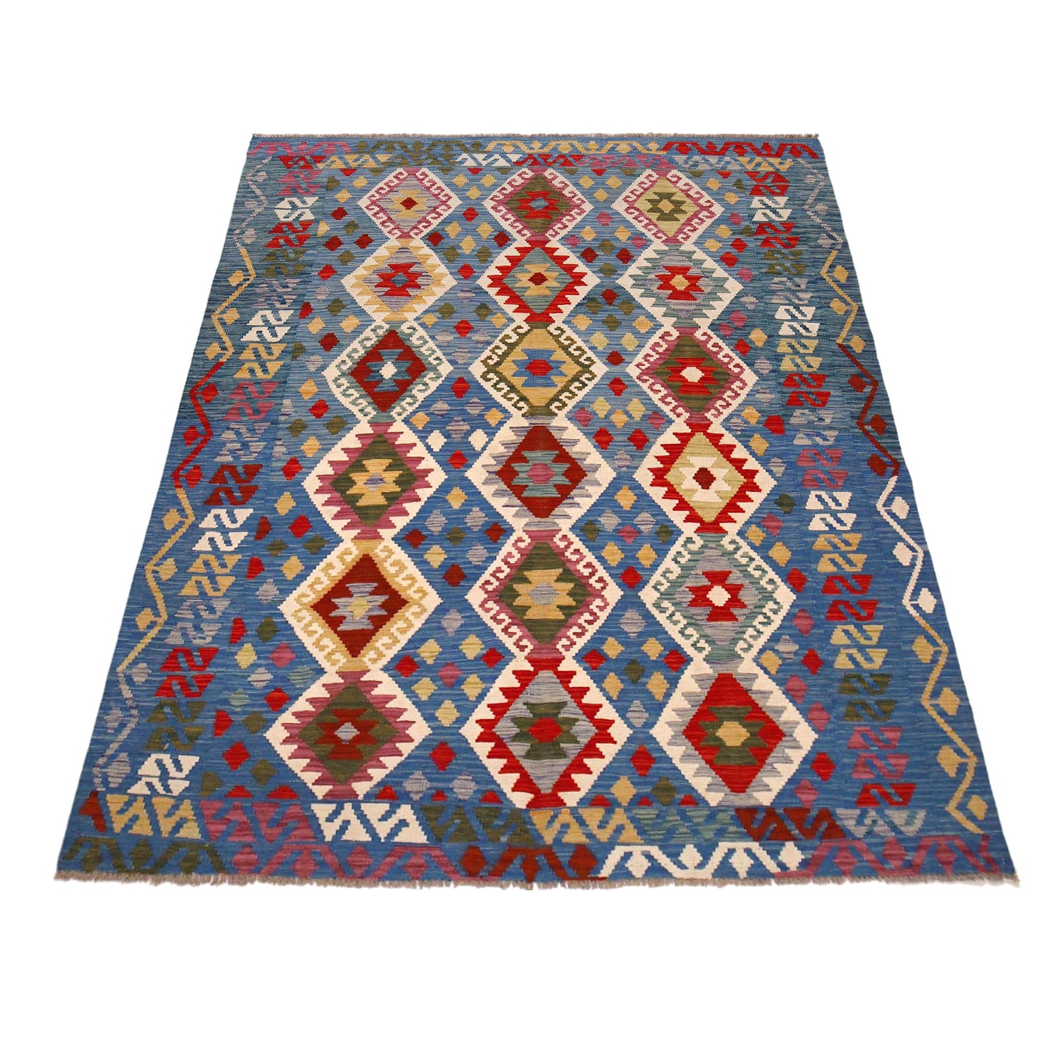 Handmade Vegetable Kilim 5' 9" x 8' 1" (ft) - No. P36434