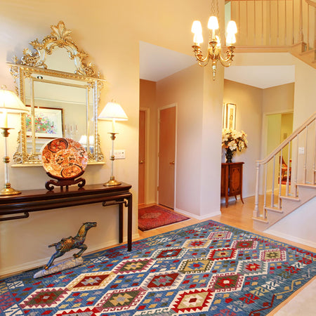 Handmade Vegetable Kilim 5' 9" x 8' 1" (ft) - No. P36434