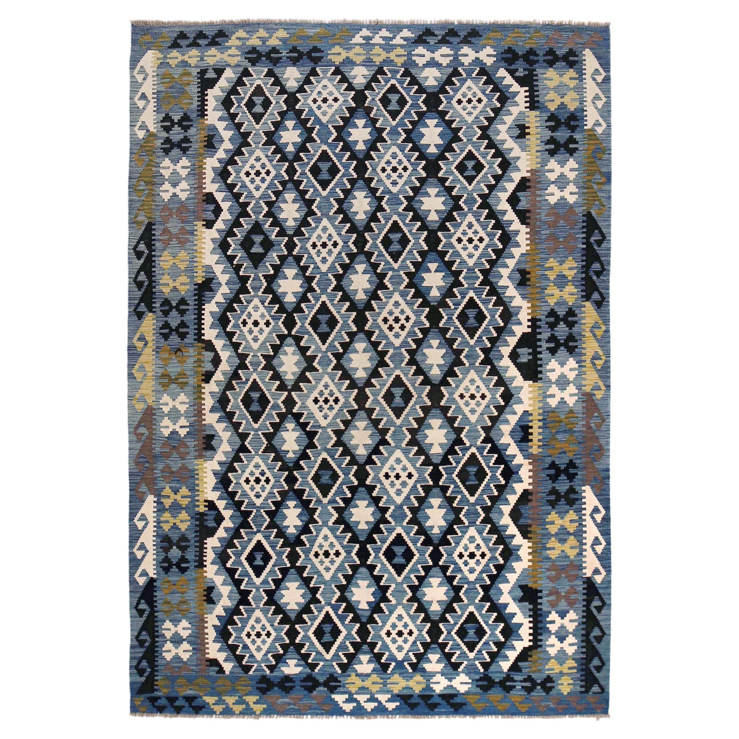 Handmade Vegetable Kilim 6' 8" x 9' 8" (ft) - No. P36435