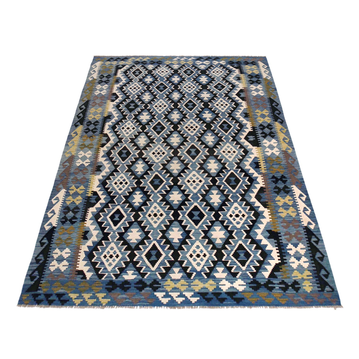 Handmade Vegetable Kilim 6' 8" x 9' 8" (ft) - No. P36435