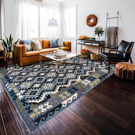 Handmade Vegetable Kilim 6' 8" x 9' 8" (ft) - No. P36435