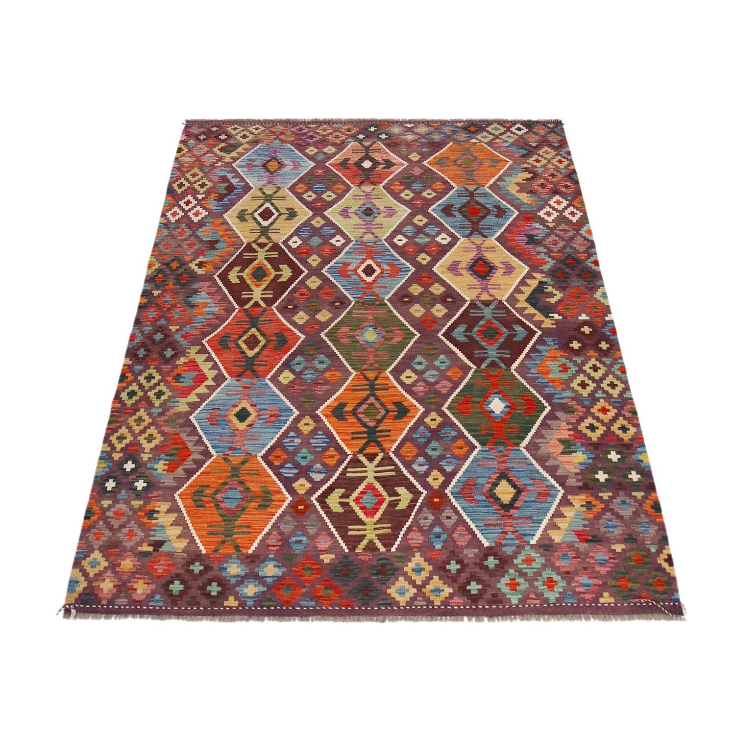 Handmade Vegetable Kelim 5' 9" x 8' 3" (ft) - No. P36436