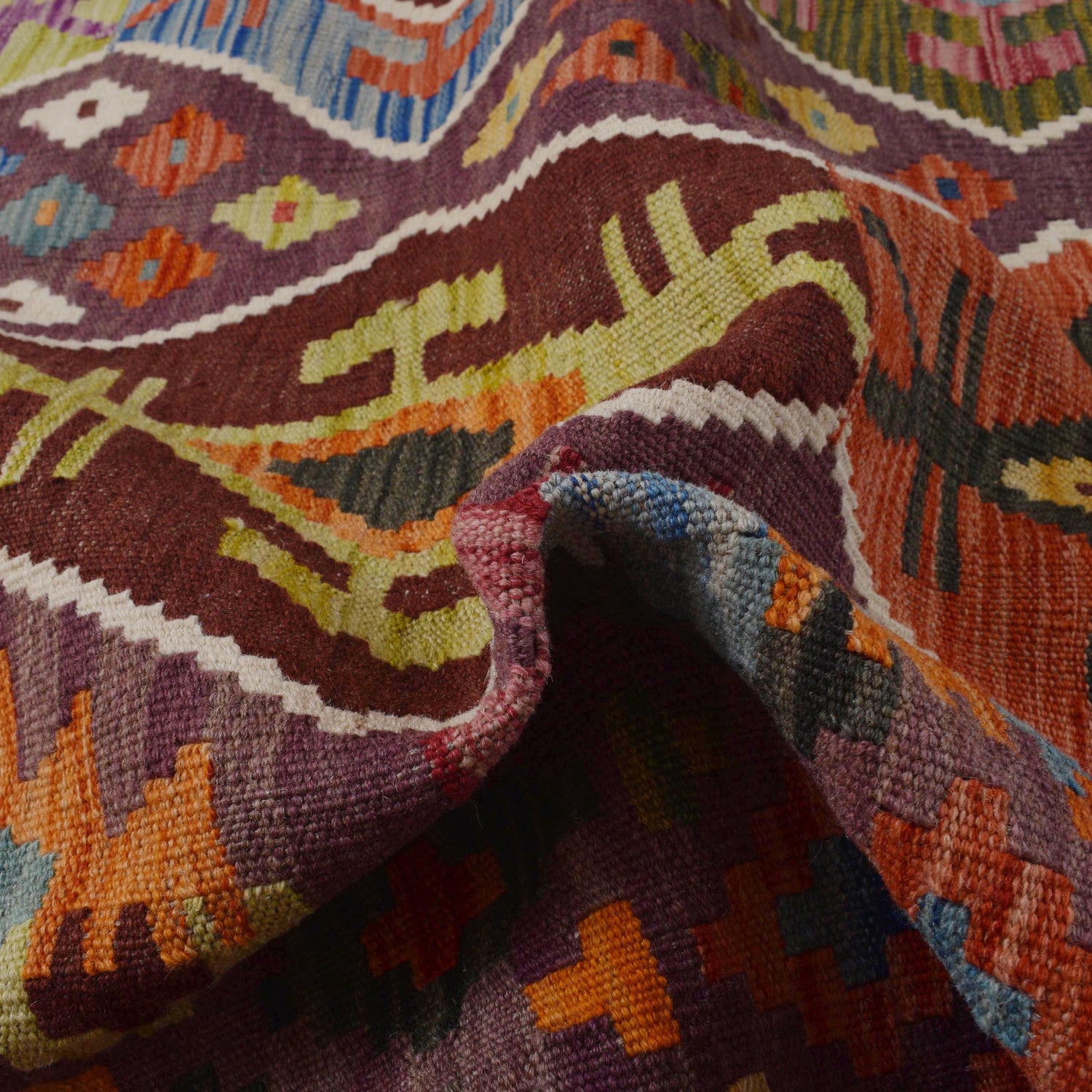 Handmade Vegetable Kelim 5' 9" x 8' 3" (ft) - No. P36436