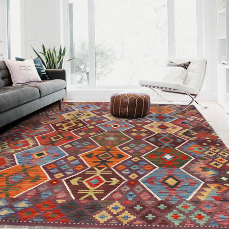 Handmade Vegetable Kelim 5' 9" x 8' 3" (ft) - No. P36436