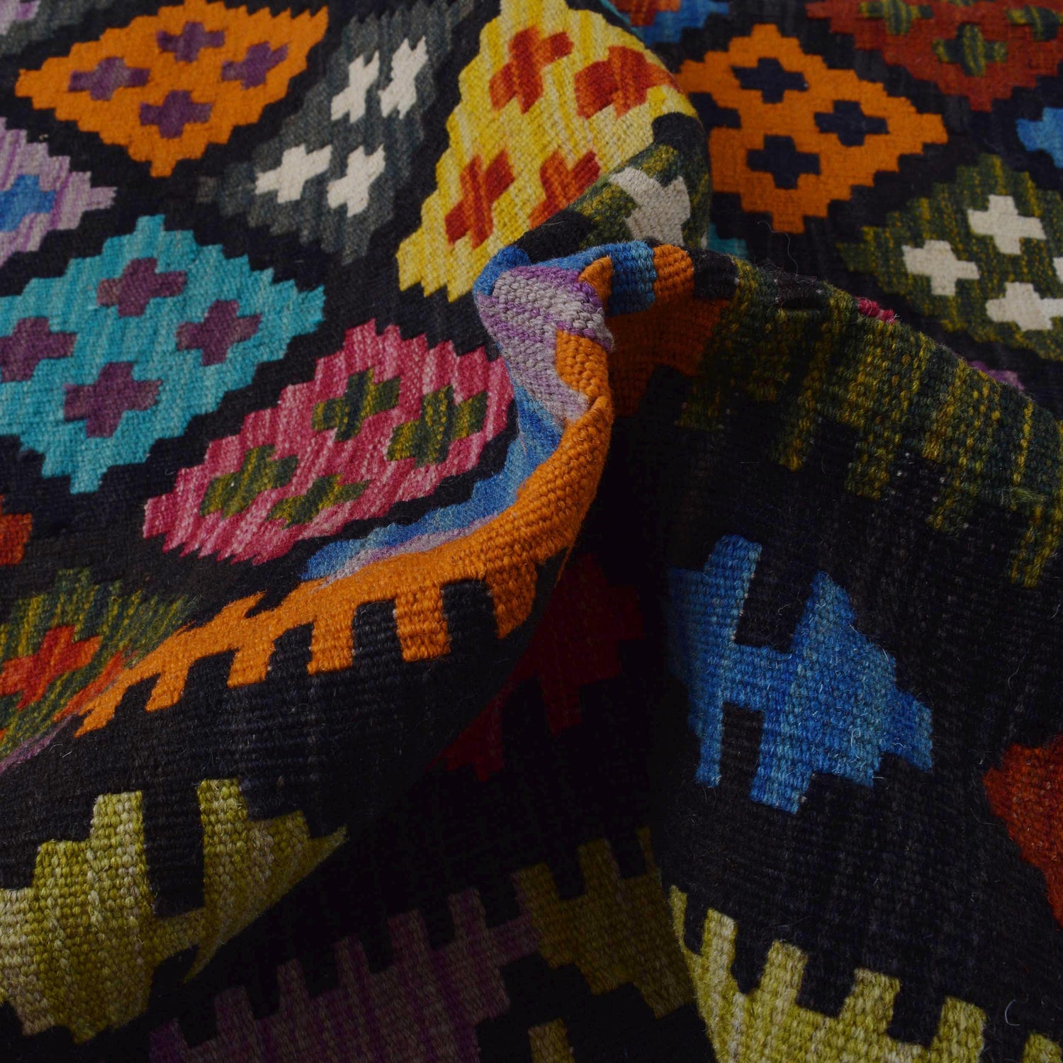 Handmade Vegetable Kelim 5' 2" x 6' 9" (ft) - No. P36437