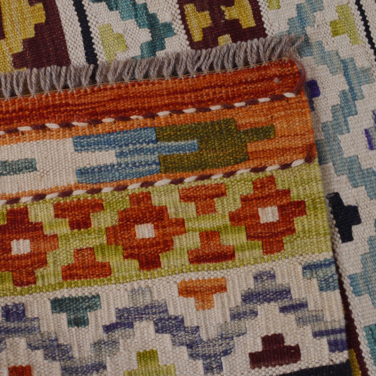 Handmade Vegetable Kilim 4' 11" x 7' 7" (ft) - No. P36438