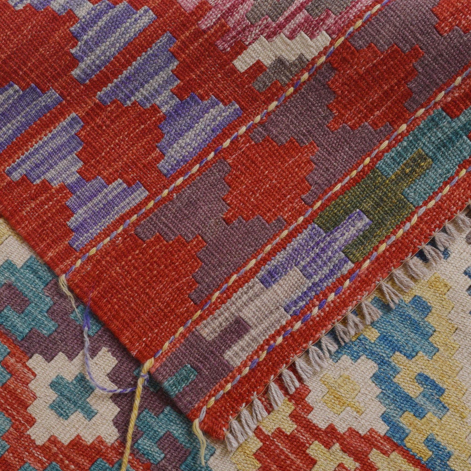 Handmade Vegetable Kelim 5' 10" x 8' 5" (ft) - No. P36442