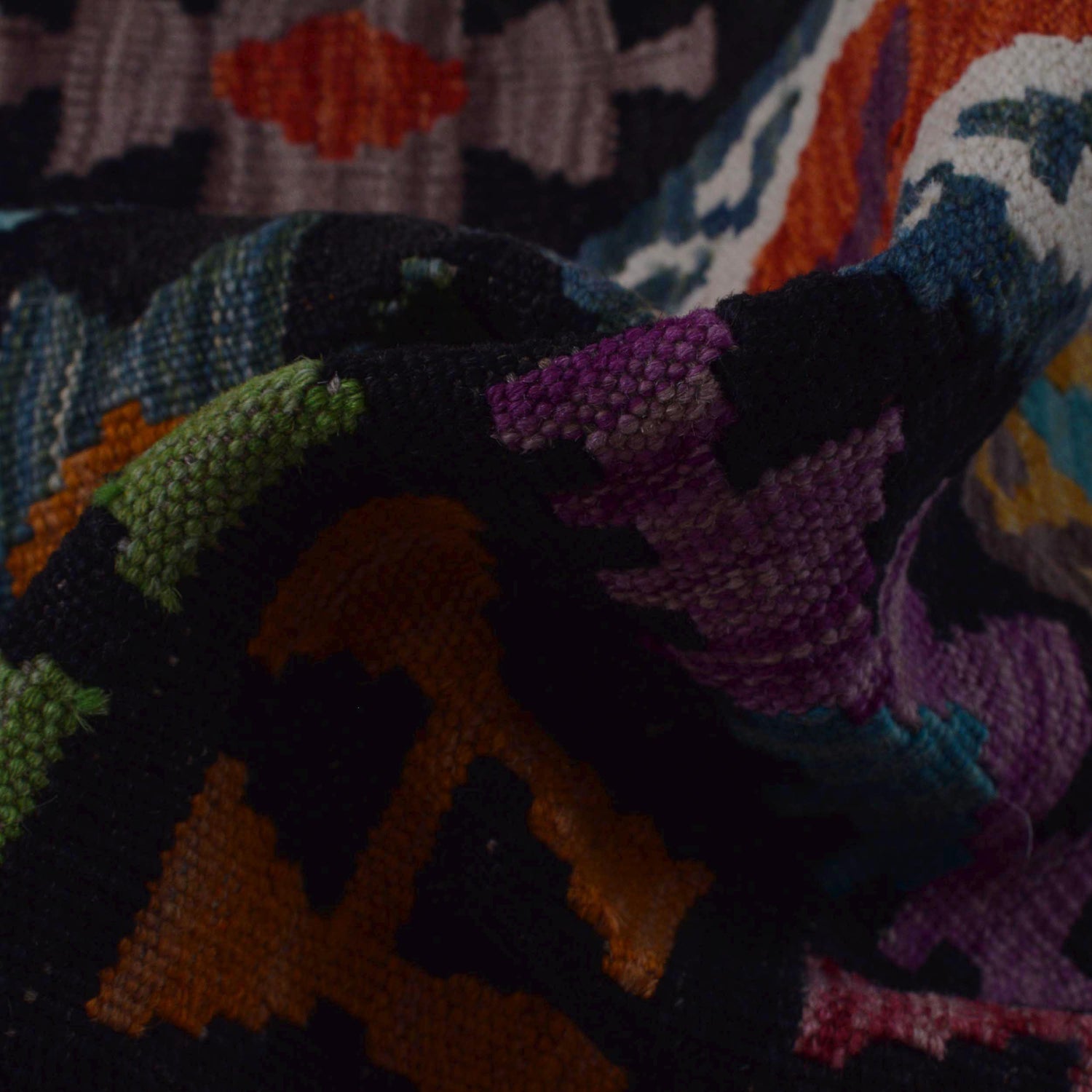 Handmade Vegetable Kilim 5' 0" x 6' 9" (ft) - No. P36444