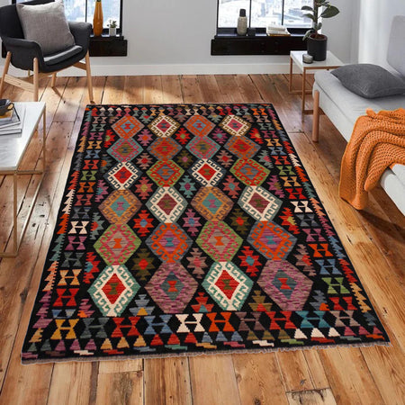 Handmade Vegetable Kilim 5' 0" x 6' 9" (ft) - No. P36444