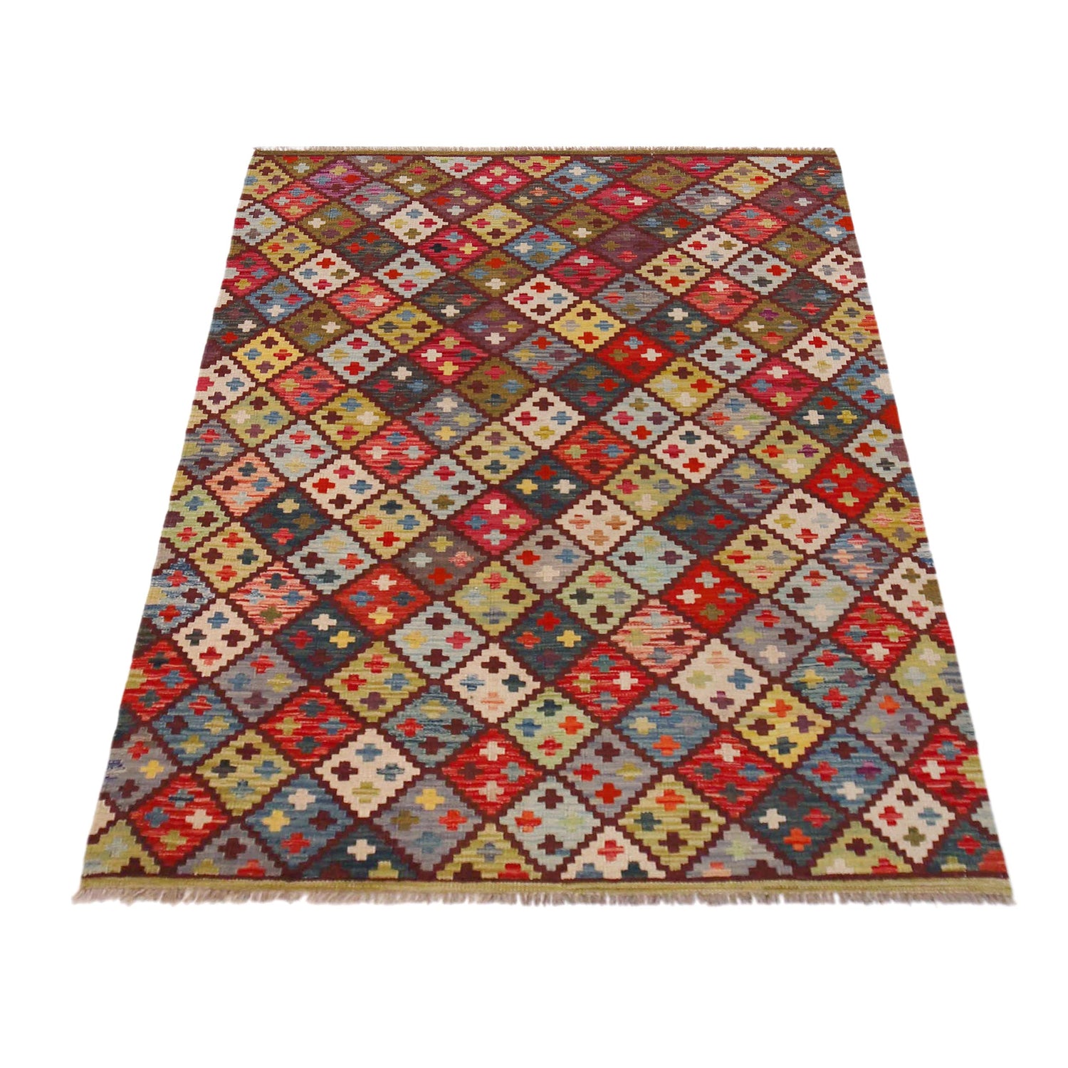 Handmade Vegetable Kilim 4' 2" x 6' 0" (ft) - No. P36445