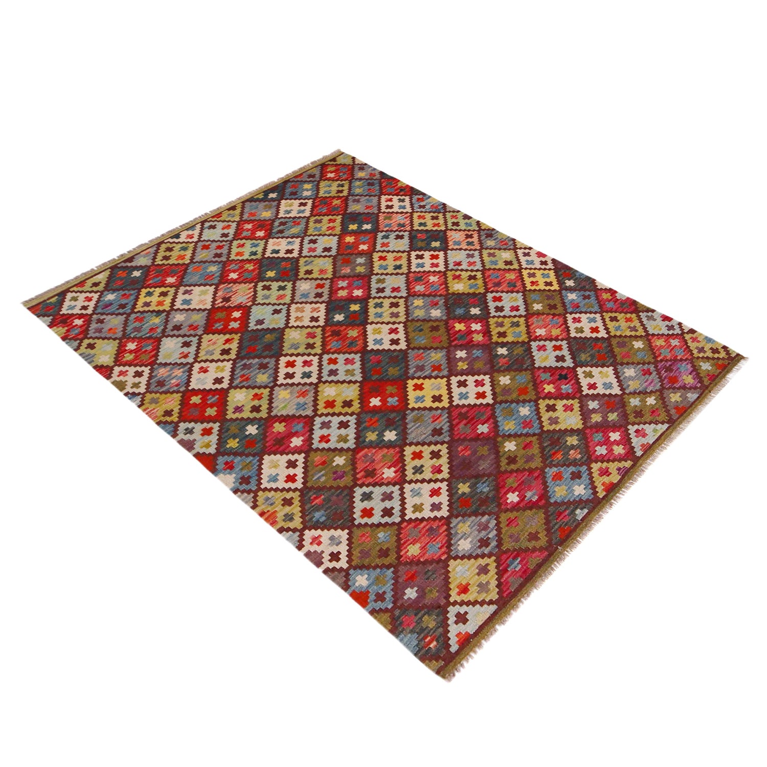 Handmade Vegetable Kilim 4' 2" x 6' 0" (ft) - No. P36445
