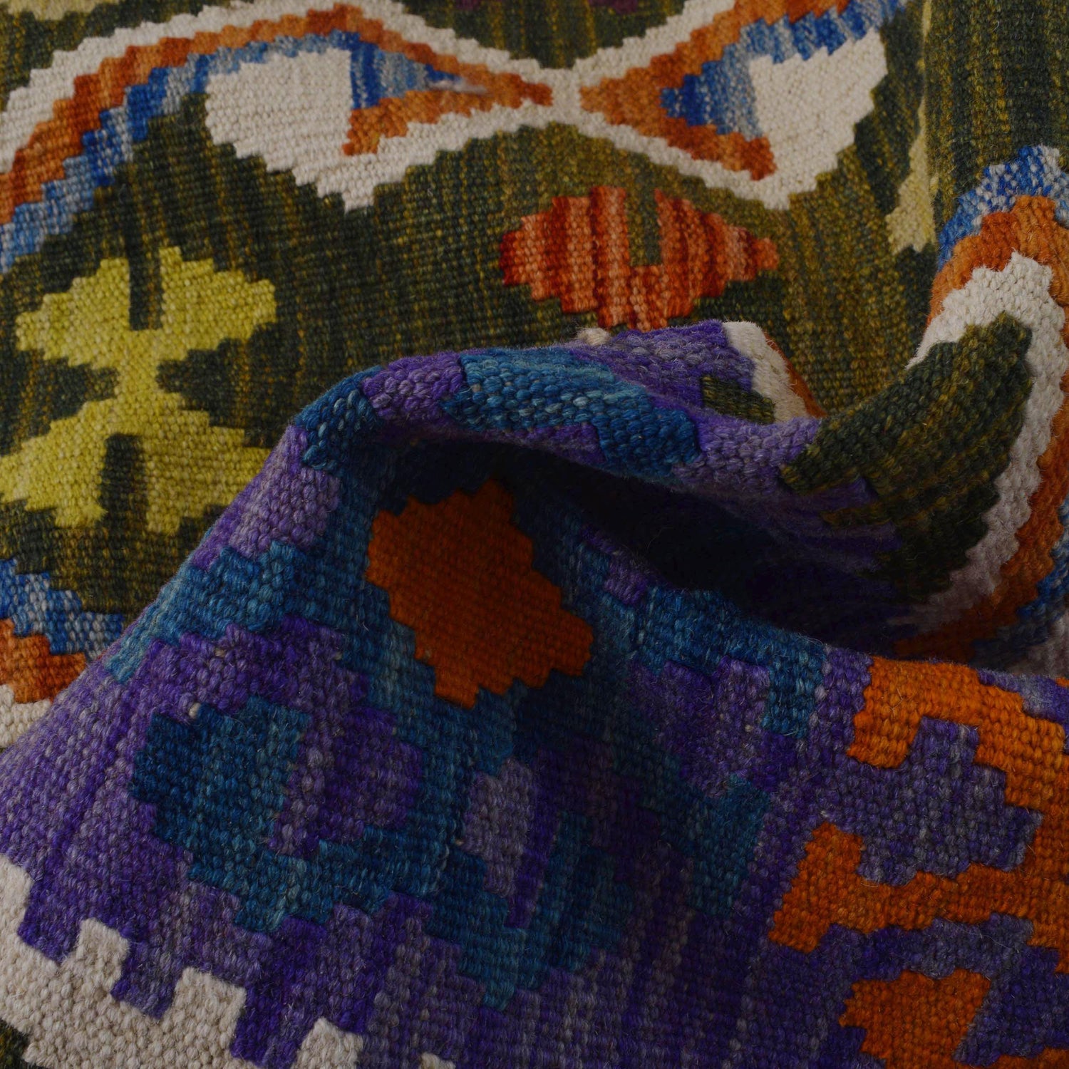 Handmade Vegetable Kelim 4' 3" x 5' 9" (ft) - No. P36446