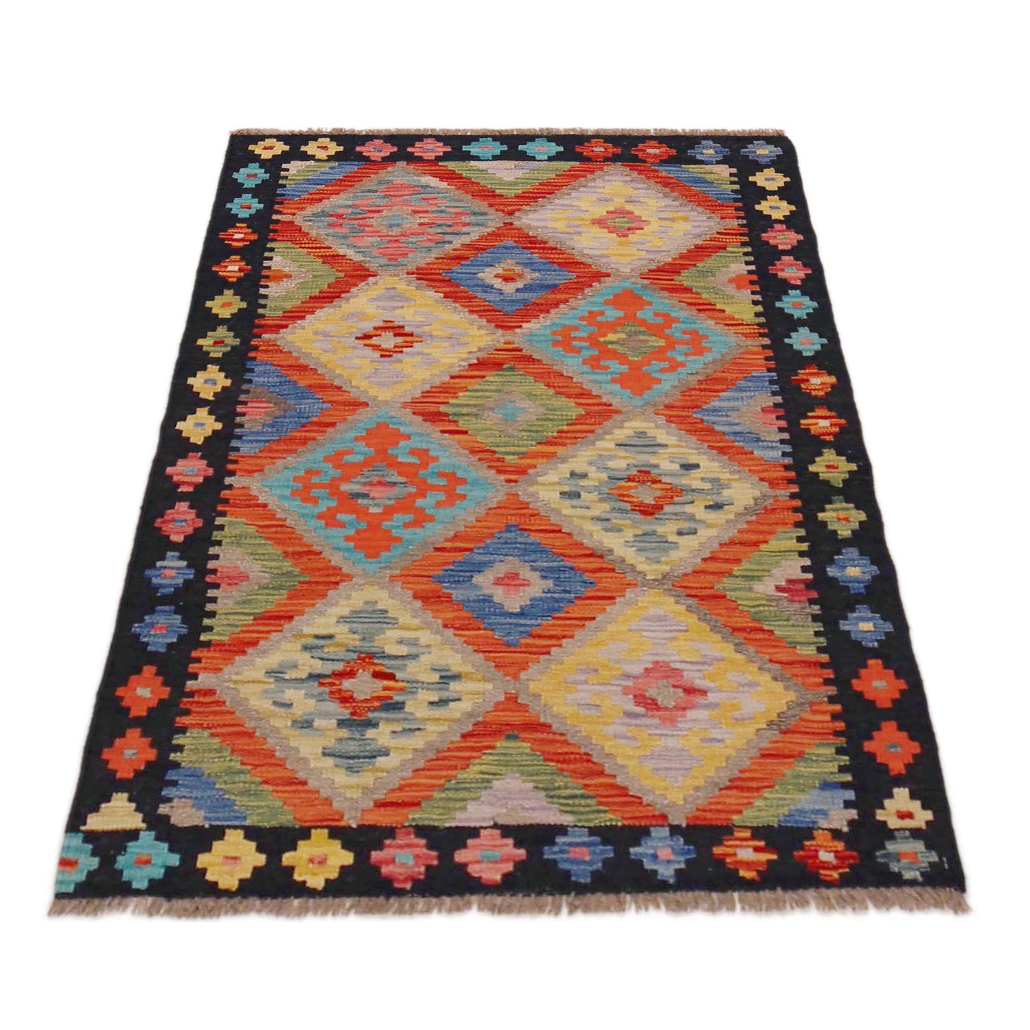 Handmade Vegetable Kilim 2' 9" x 4' 3" (ft) - No. P36447