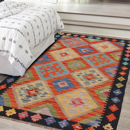 Handmade Vegetable Kilim 2' 9" x 4' 3" (ft) - No. P36447