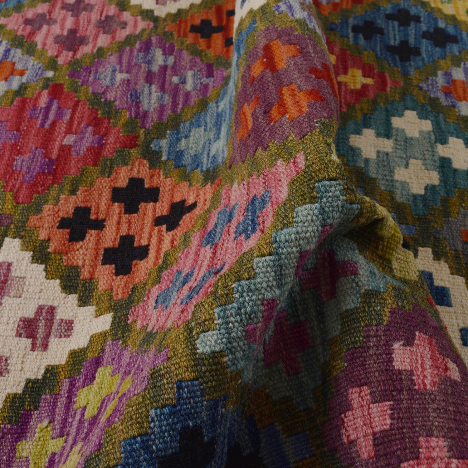 Handmade Vegetable Kilim 3' 3" x 4" 10" (ft) - No. P36450