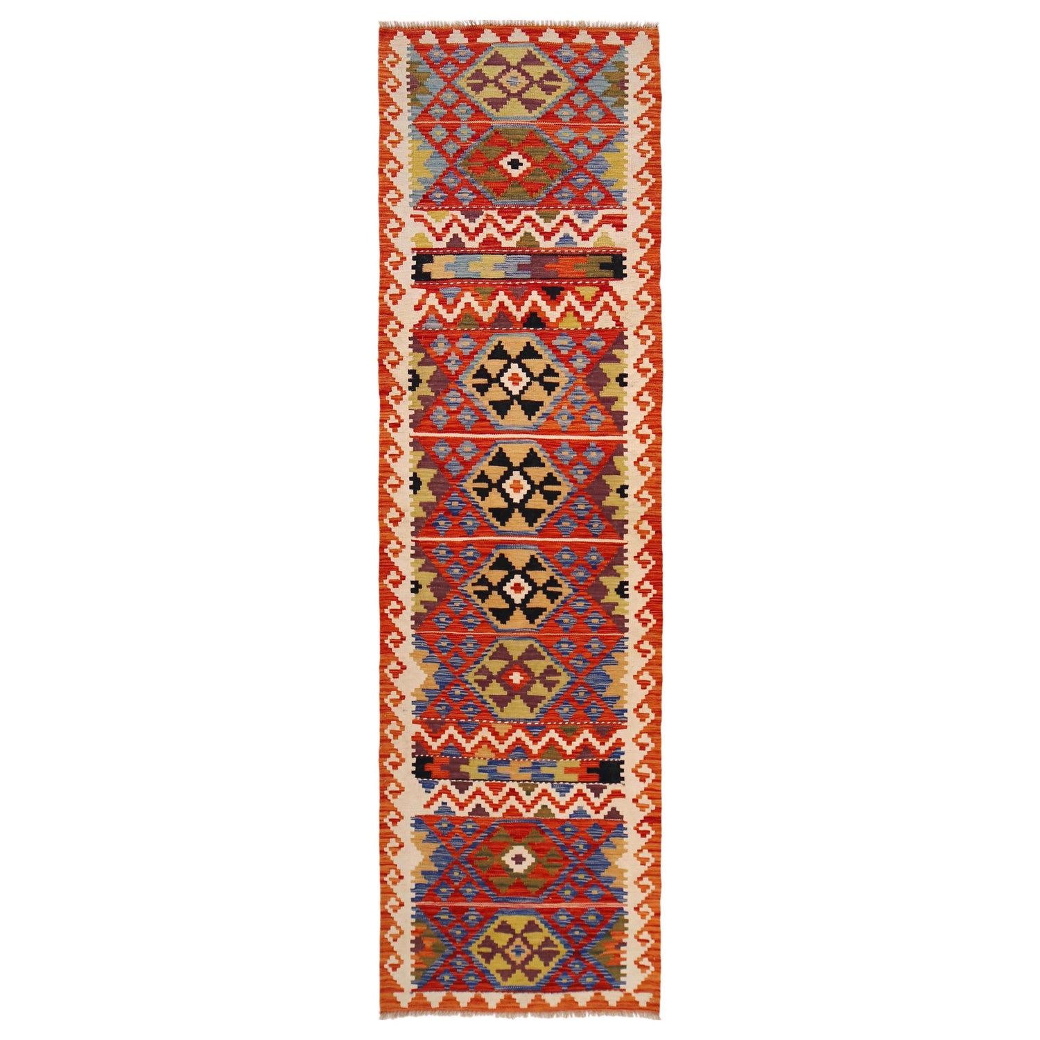 Vegetable Kelim Runner 2' 8" x 9' 10" (ft) - No. P36452