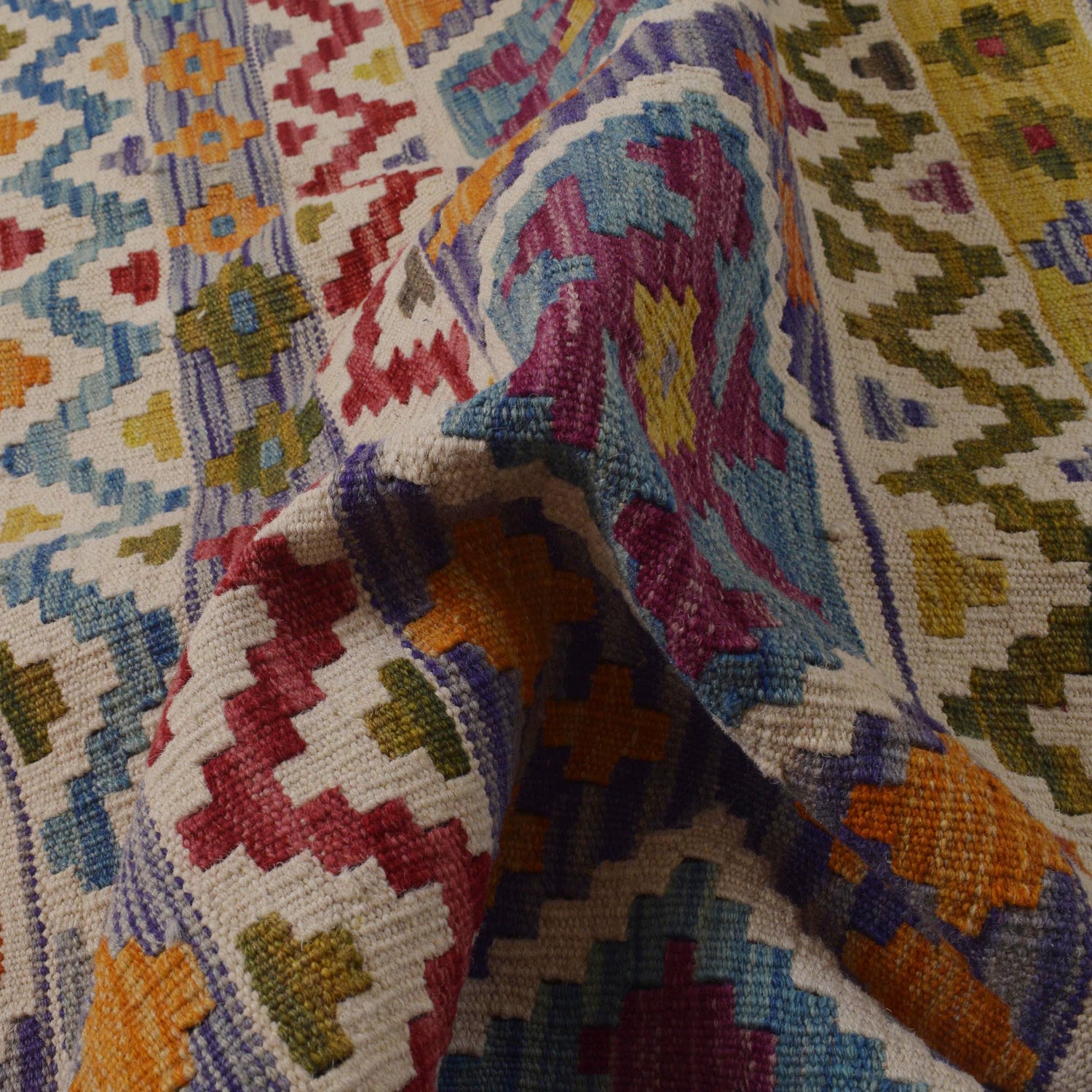 Handmade Vegetable KIlim 5' 0" x 6' 10" (ft) - No. P36454