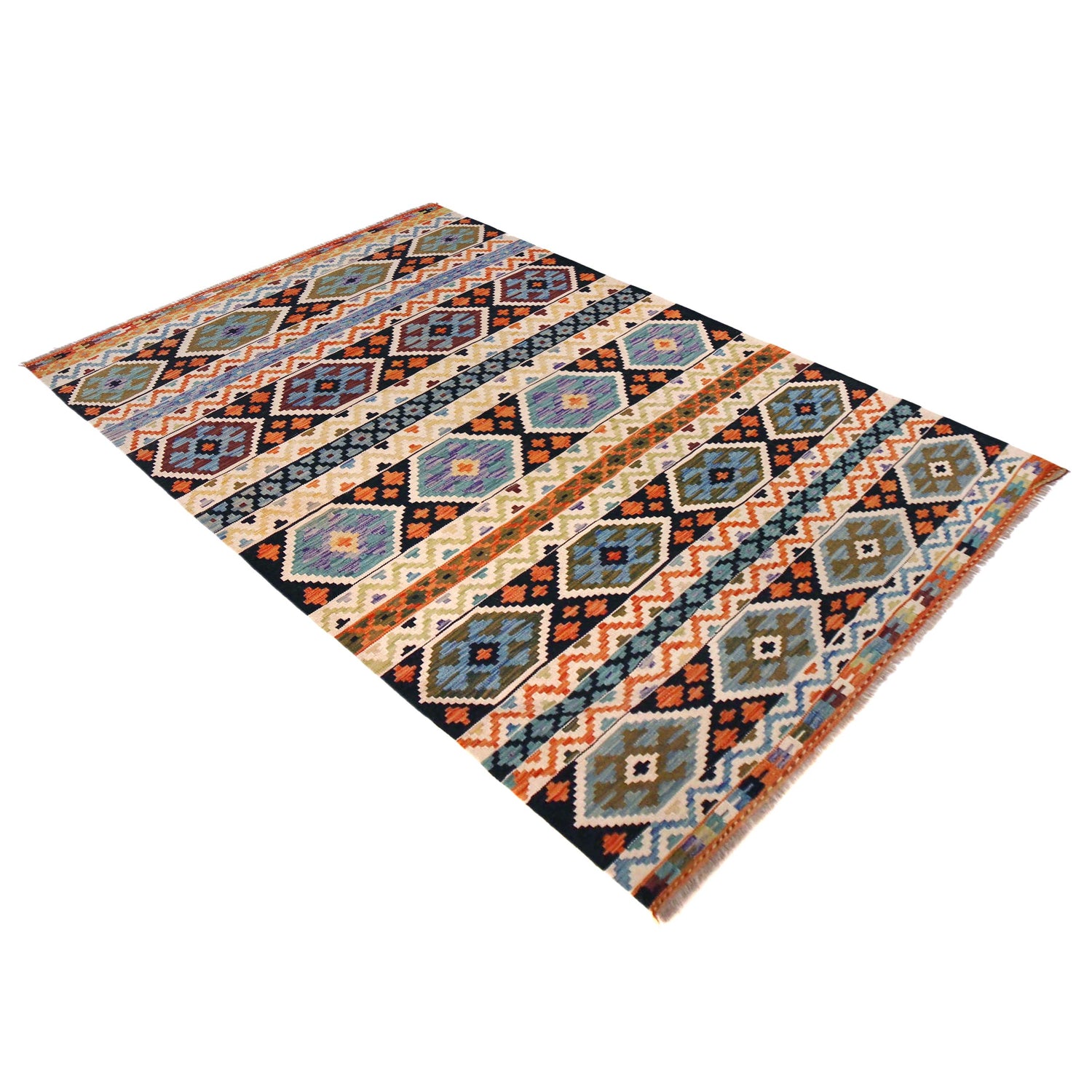 Handmade Vegetable Kilim 4' 9" x 7' 8" (ft) - No. P36460