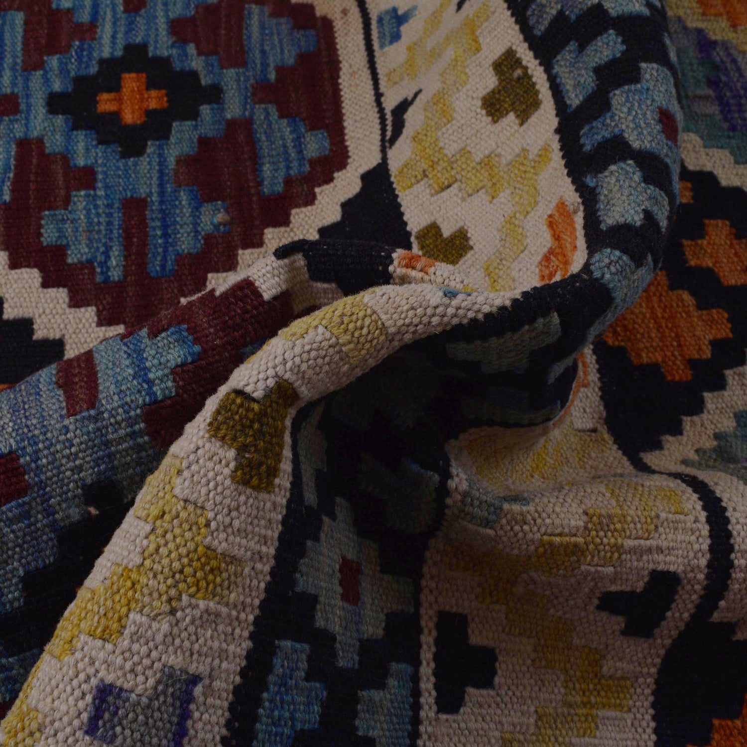 Handmade Vegetable Kilim 4' 9" x 7' 8" (ft) - No. P36460