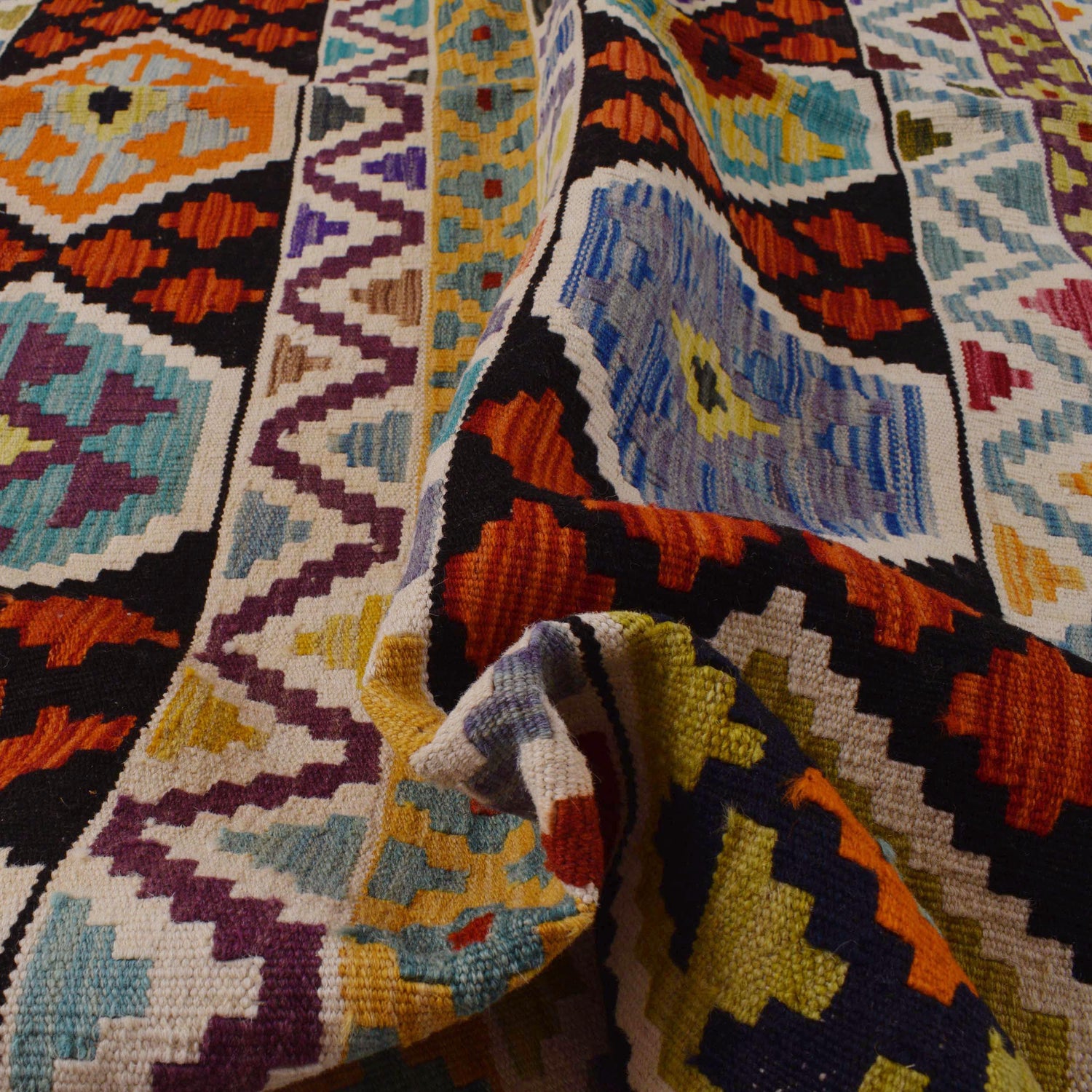 Handmade Vegetable Kelim 6' 5" x 9' 9" (ft) - No. P36470