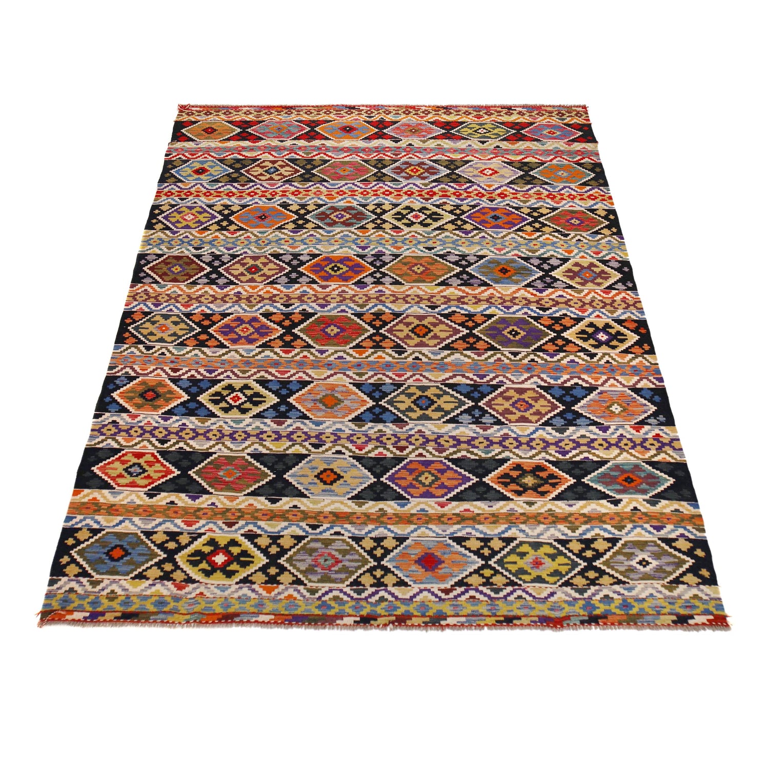 Handmade Vegetable Kilim 8' 1 x 11' 4 (ft) - No. P36471