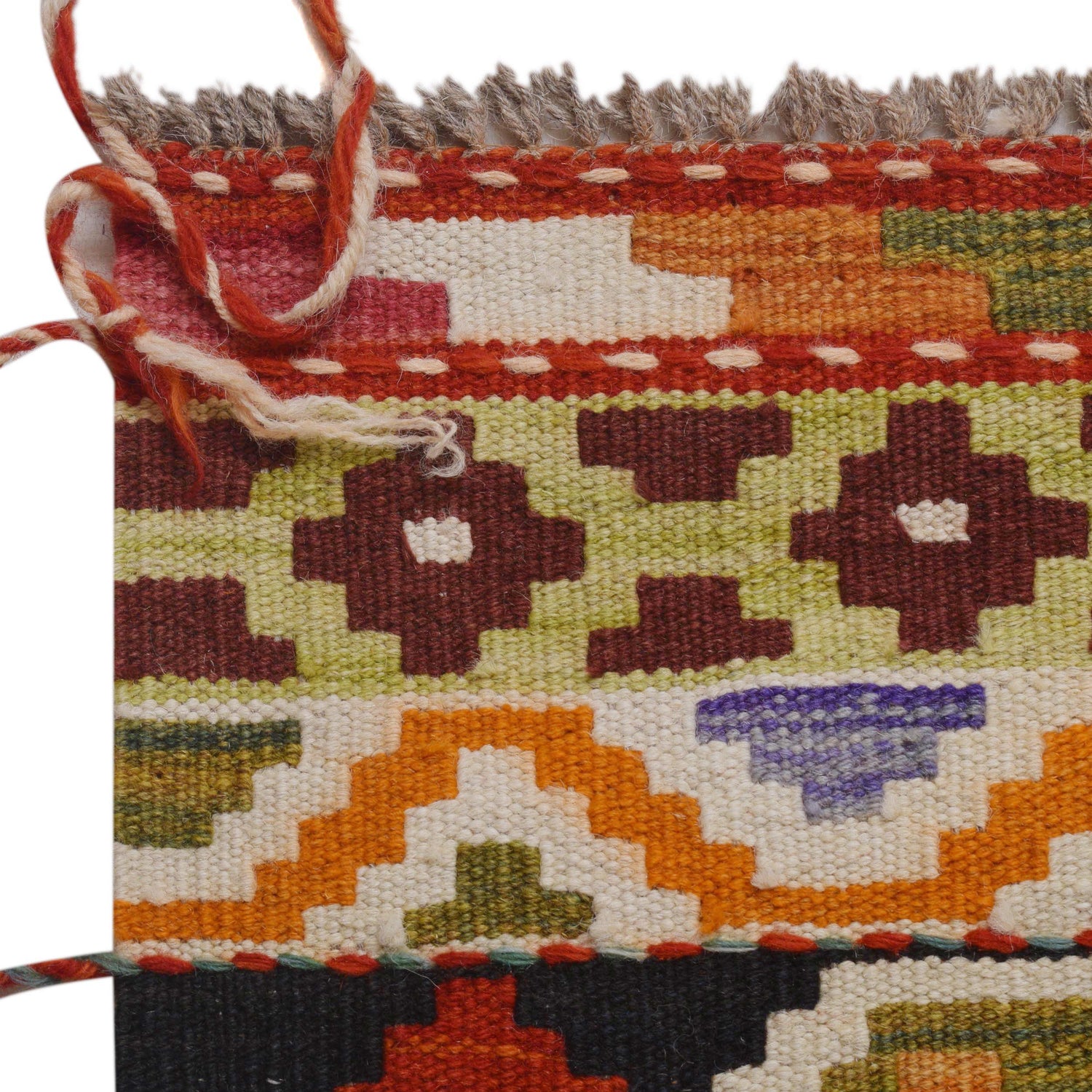 Handmade Vegetable Kilim 8' 1 x 11' 4 (ft) - No. P36471