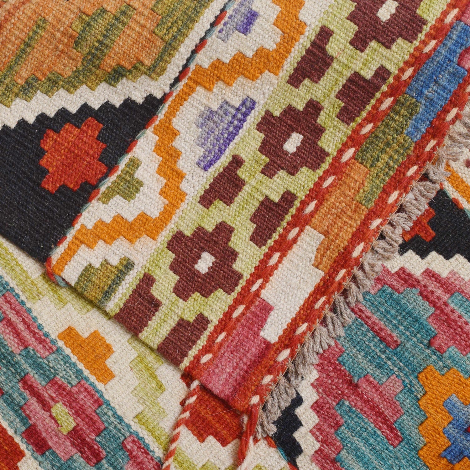 Handmade Vegetable Kilim 8' 1 x 11' 4 (ft) - No. P36471