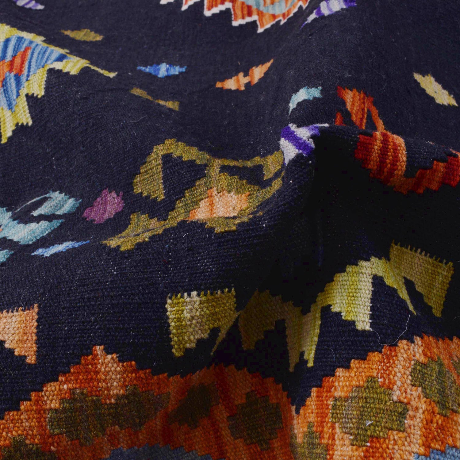 Handmade Vegetable Kilim 6' 10" x 9' 11" (ft) - No. P36472