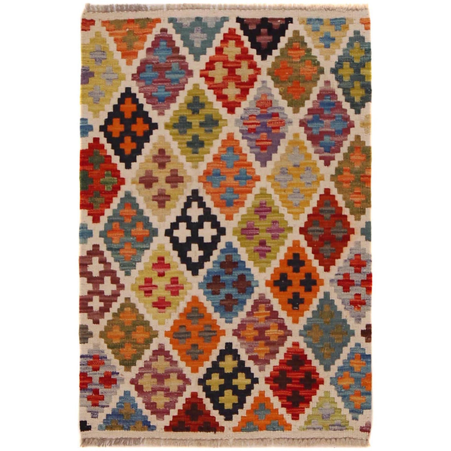 Handmade Vegetable Kilim 2' 0" x 3' 1" (ft) - No. P36476