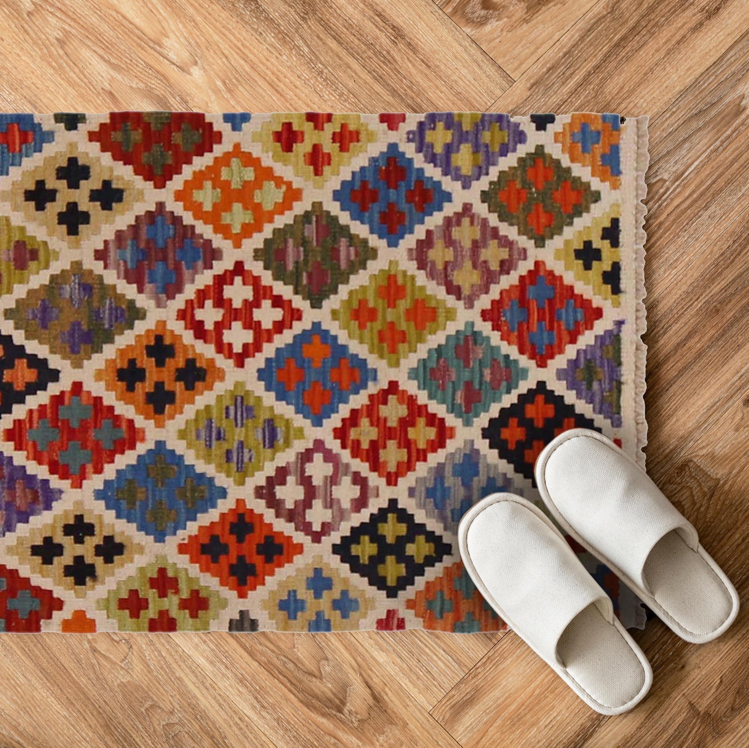 Handmade Vegetable Kilim 2' 0" x 3' 0" (ft) - No. P36478