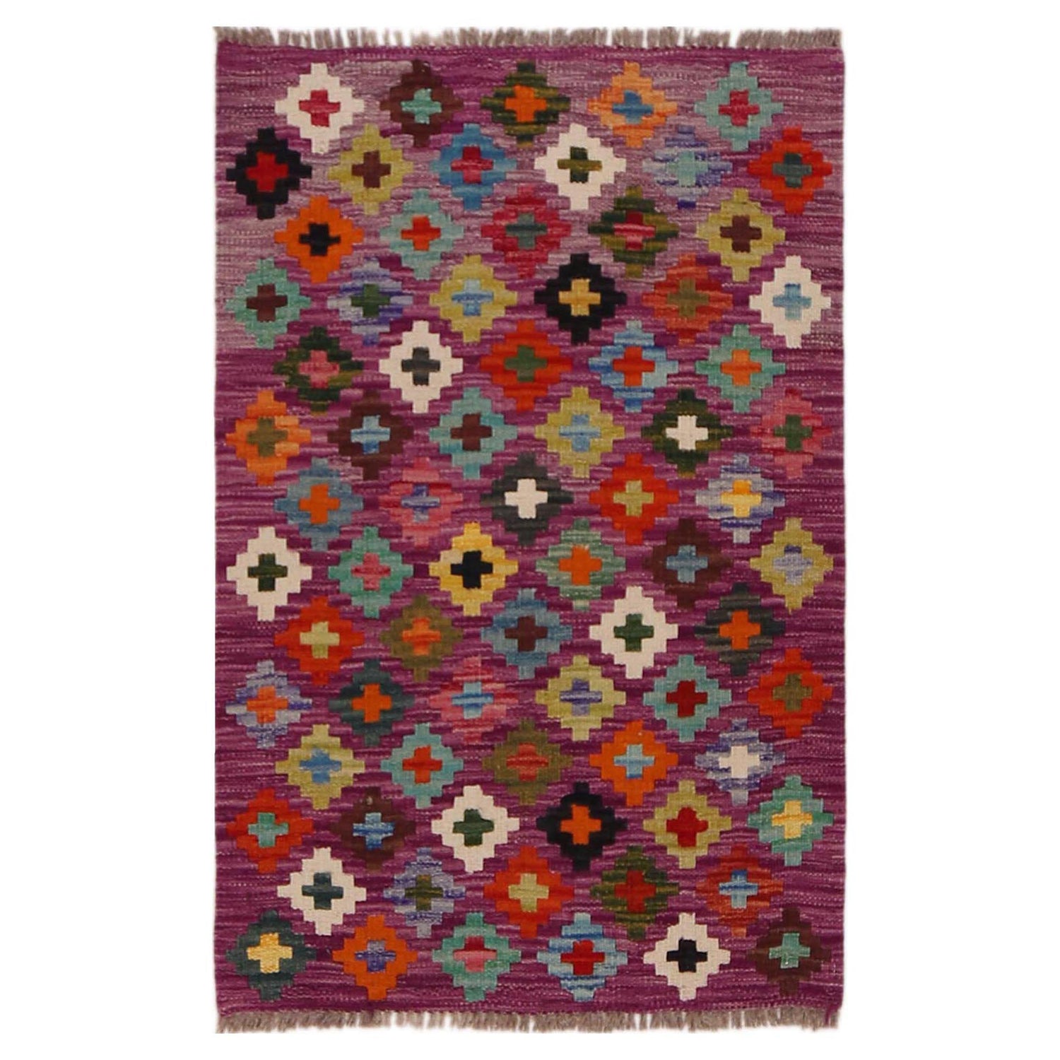 Handmade Vegetable Kilim 2' 1" x 3' 2" (ft) - No. P36480