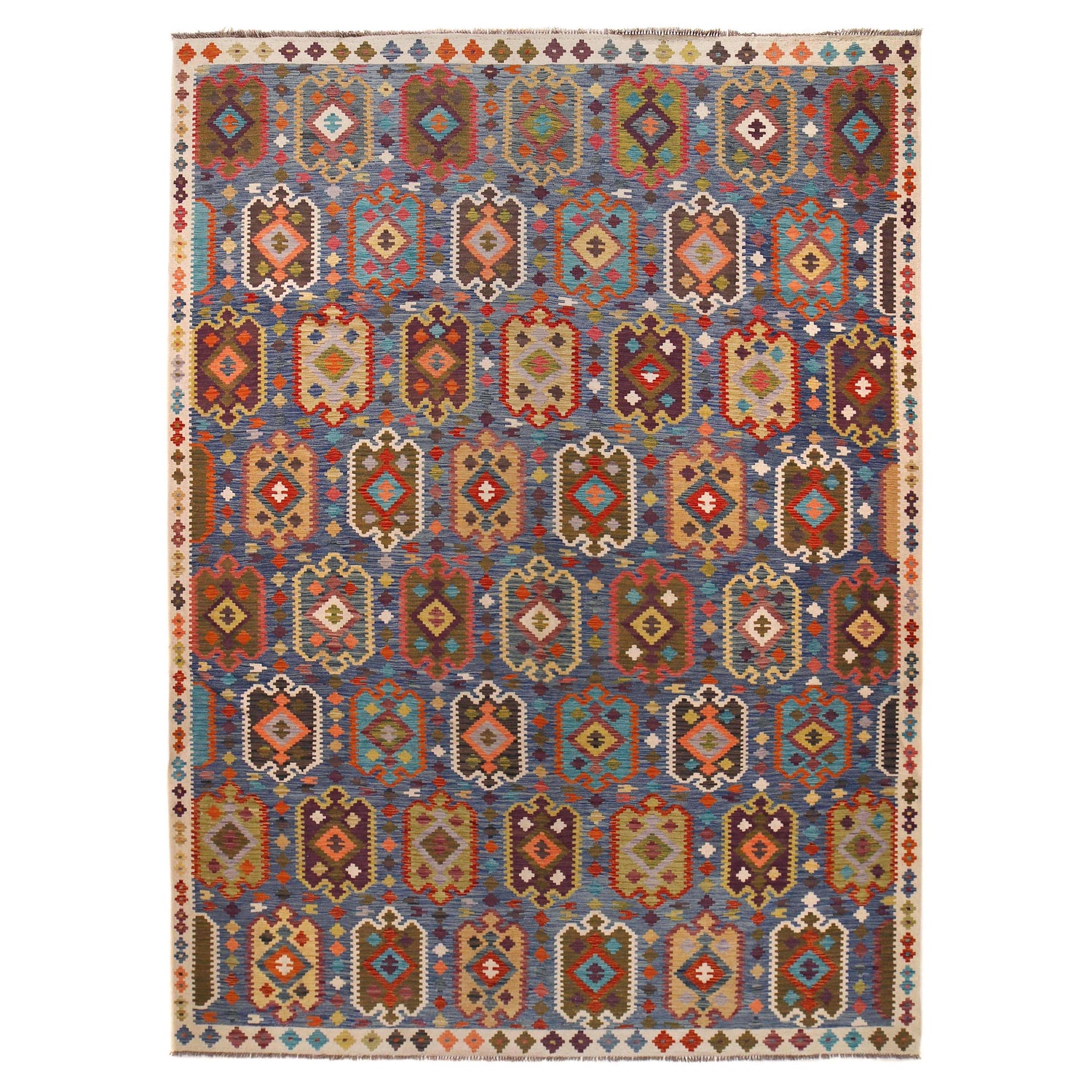 Handmade Vegetable Kelim 9' 11" x 13' 2" (ft) - No. P36481