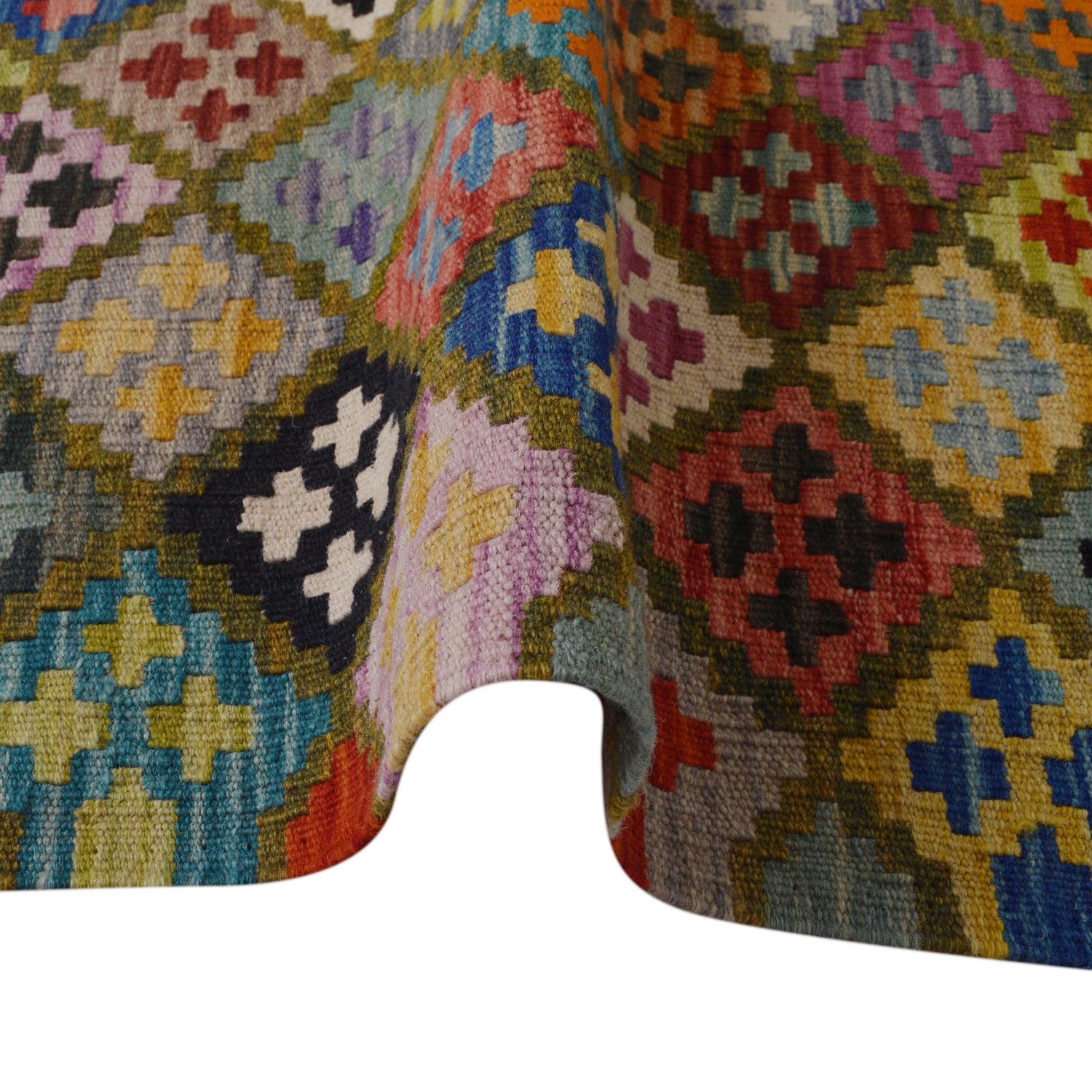 Handmade Vegetable Kilim 3' 7" x 4" 11" (ft) - No. P36482