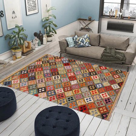 Handmade Vegetable Kilim 3' 7" x 4" 11" (ft) - No. P36482