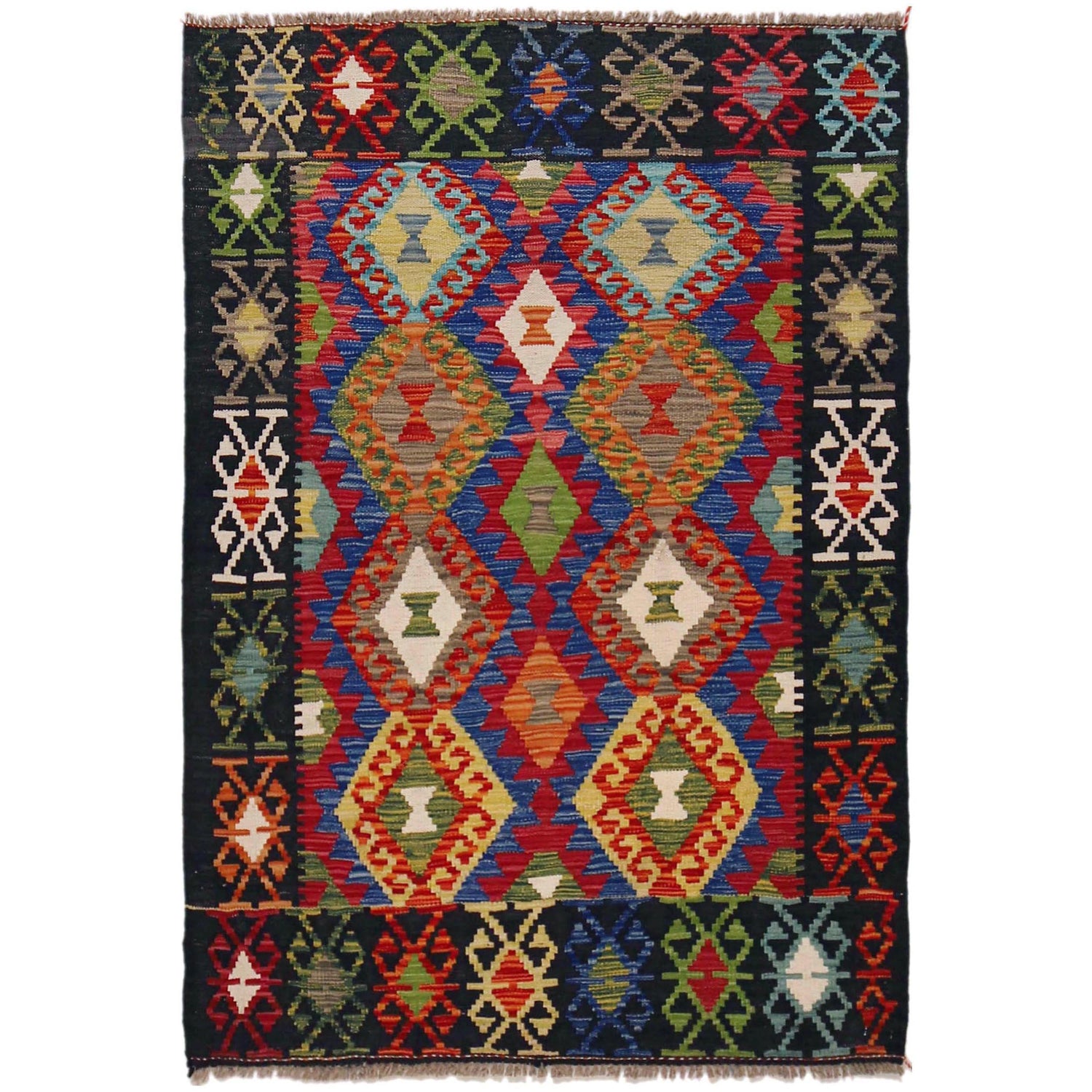 Handmade Vegetable Kelim 3' 7" x 5" 3" (ft) - No. P36483