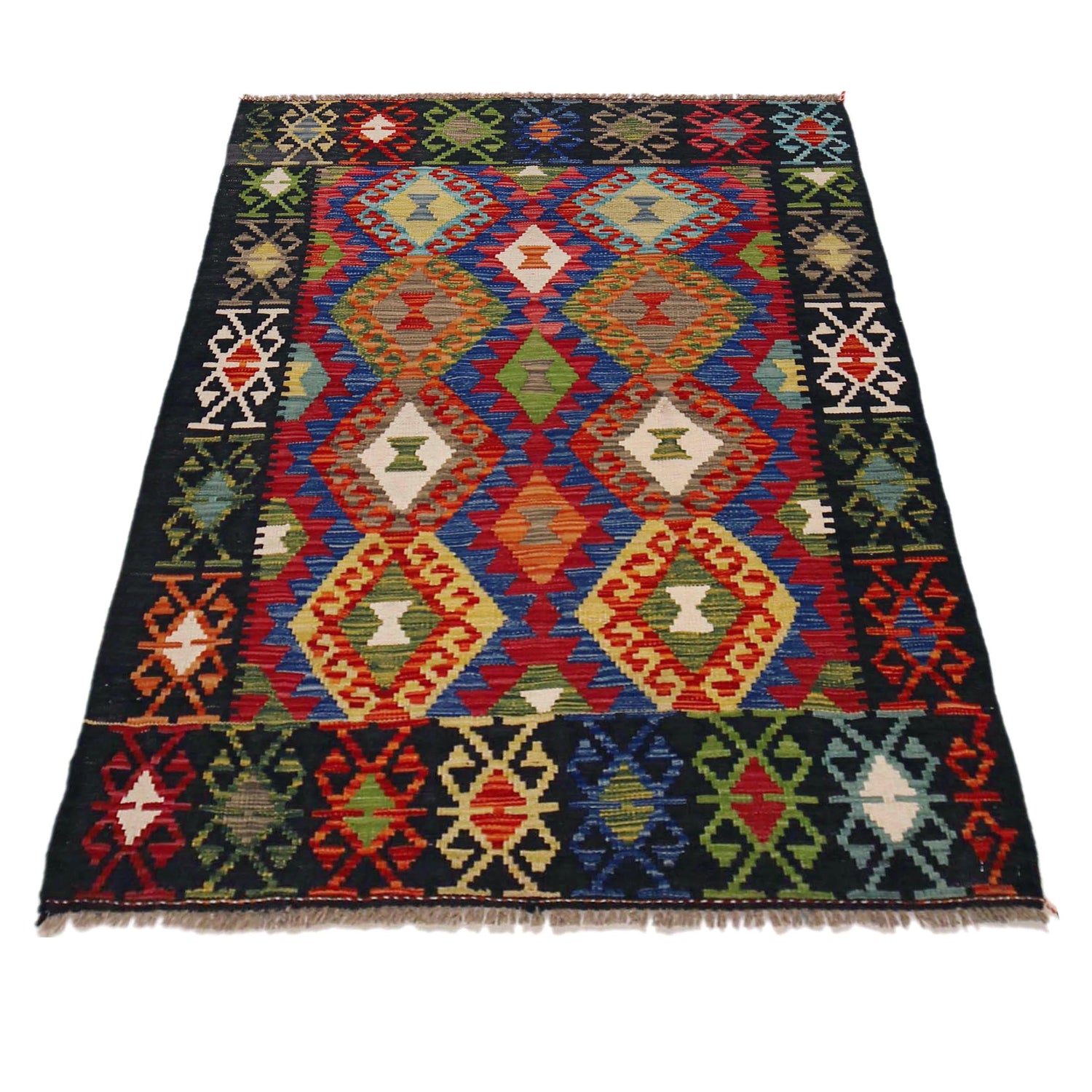 Handmade Vegetable Kelim 3' 7" x 5" 3" (ft) - No. P36483