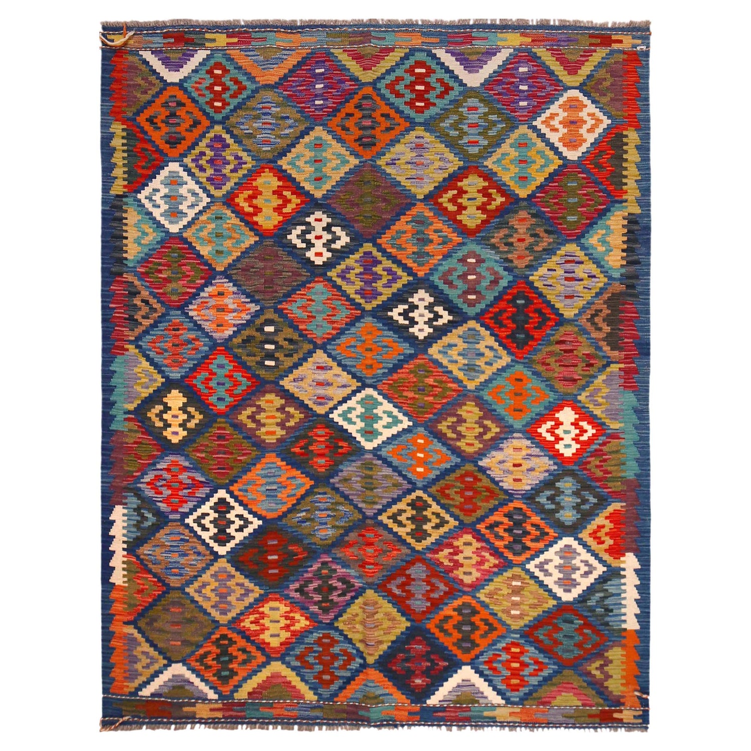 Handmade Vegetable Kelim 5' 1" x 6' 8" (ft) - No. P36488