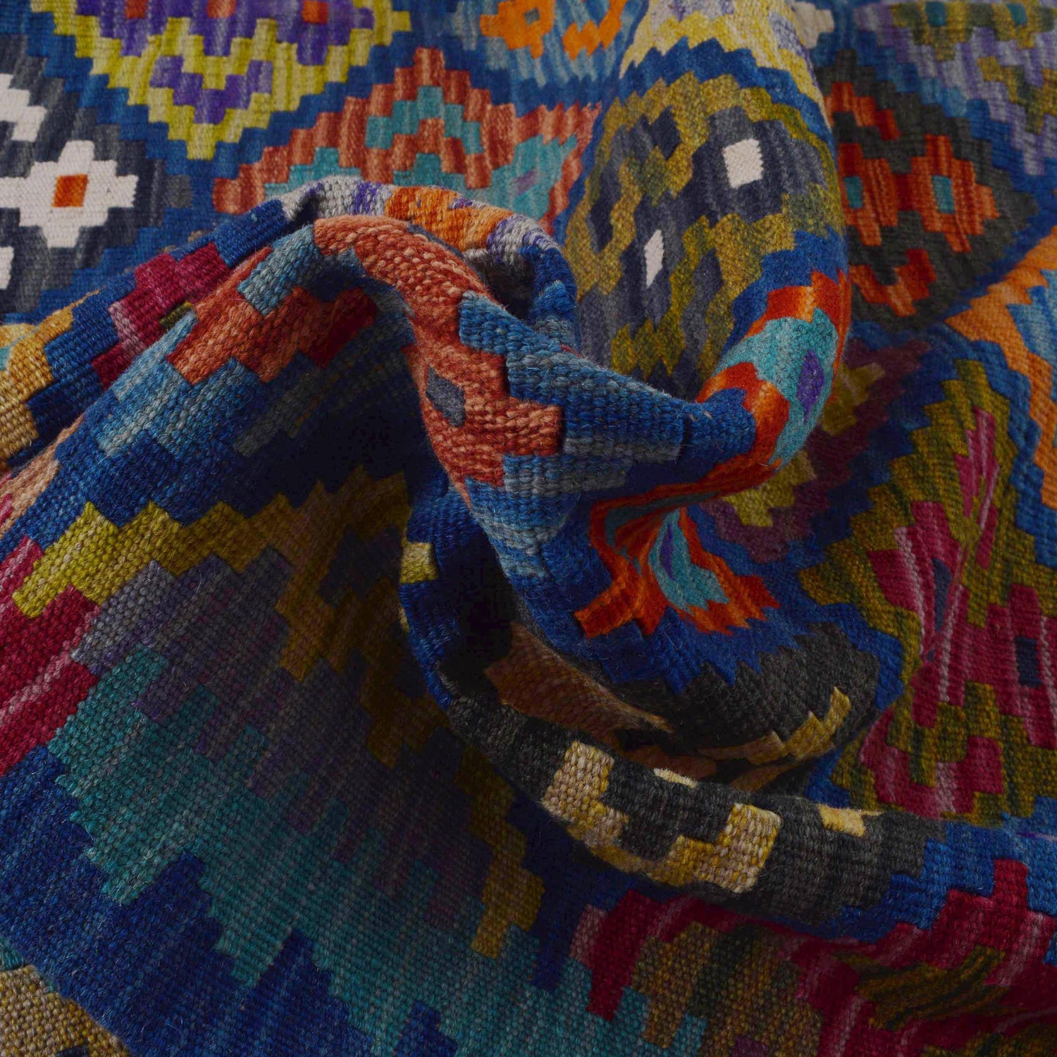 Handmade Vegetable Kelim 5' 1" x 6' 8" (ft) - No. P36488