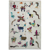 Shape Embroidery Dhurrie 3' 11" x 6' 3" (ft) - No. P36723