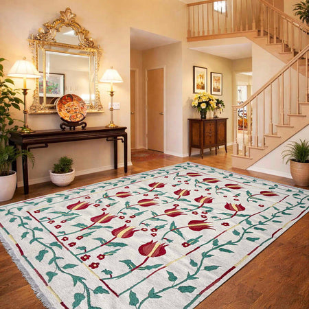 Handmade Embroidery Kilim 5' 7" x 7' 10" (ft) - No. P36864