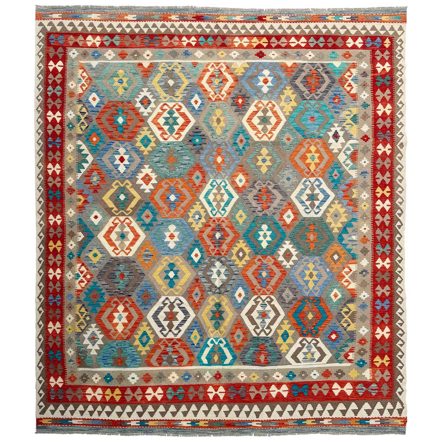 Handmade Vegetable Kelim 8' 6" x 9' 7" (ft) - No. P36886
